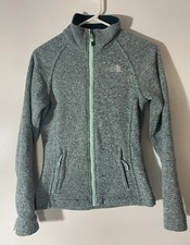 The North Face Women s Light Aqua Full Zip Knit Fleece Jacket Size XS