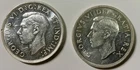1946 & 1950 Arnprior SILVER dollar pair George VI Better Dates nice lustrous