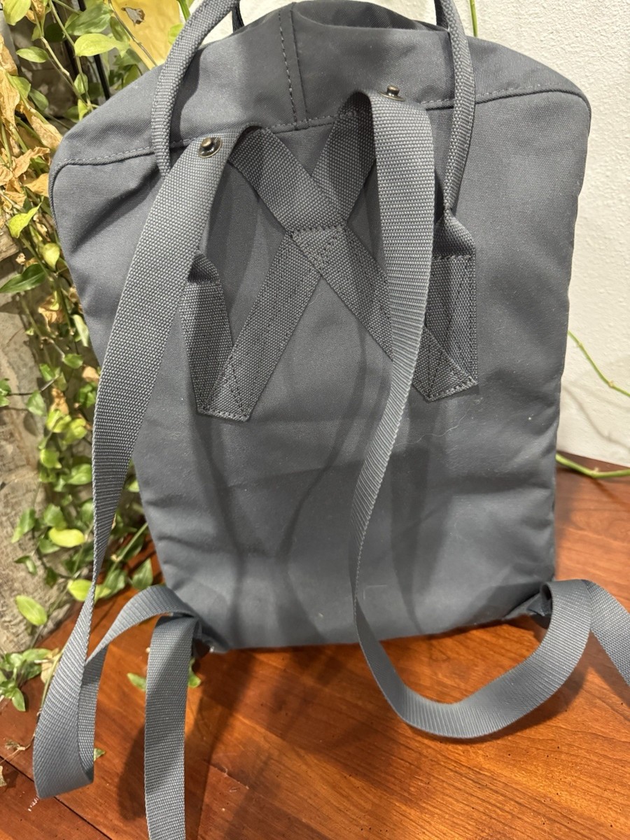 Fjallraven Re-Kanken Classic Backpack Slate Zip Pocket Seat Pad