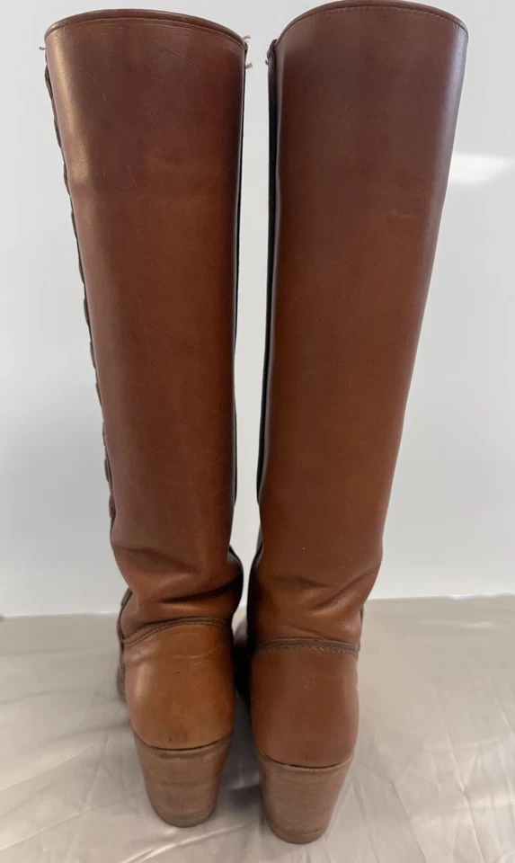 Botas de montar/campus altas de cuero Dexter de colección para mujer talla 8 castaño hechas en EE. UU. Foto 3 de 4
