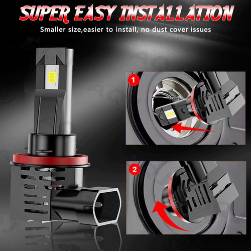 For Chevrolet Impala 2006-2013 LED Headlight High Low Beam Bulbs Combo Kit 4x - Picture 5 of 11