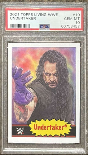 The Undertaker 2021 Topps Living WWE #10 PSA Gem Mint 10 HOF WWF