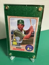 1968 Topps Style Reggie Jackson Rookie Cup Variation Oakland A's Green Display