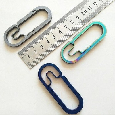 Titanium Alloy Carabiner Buckle Snap Hook Keychain Clip Climbing Accessories
