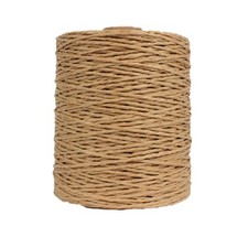 Natural Cotton Rayon Raffia Yarn for Brown Crochet Summer Sun Hat, Beach Bag,...