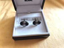 Montblanc Manschettenknöpfe Cufflinks Platin plated Onyx Neu Box