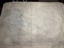 (15) US FLORIDA Large Vintage Ship Used Nautical Maps BERMUDA TRIANGLE