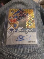 Ricky Davis Autograph 21-22 Mosaic Basketball Scripts Gold Prizm SC-RDV Rare SSP