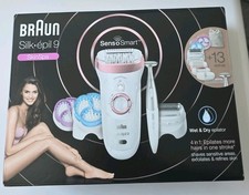 Braun Silk-epil 9 Wet And Dry Epilator White/Pink, Legs Body And Face