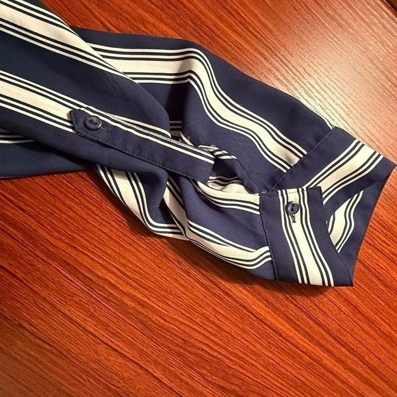 Relativity Striped Button Front Blouse – Women's … - image 7