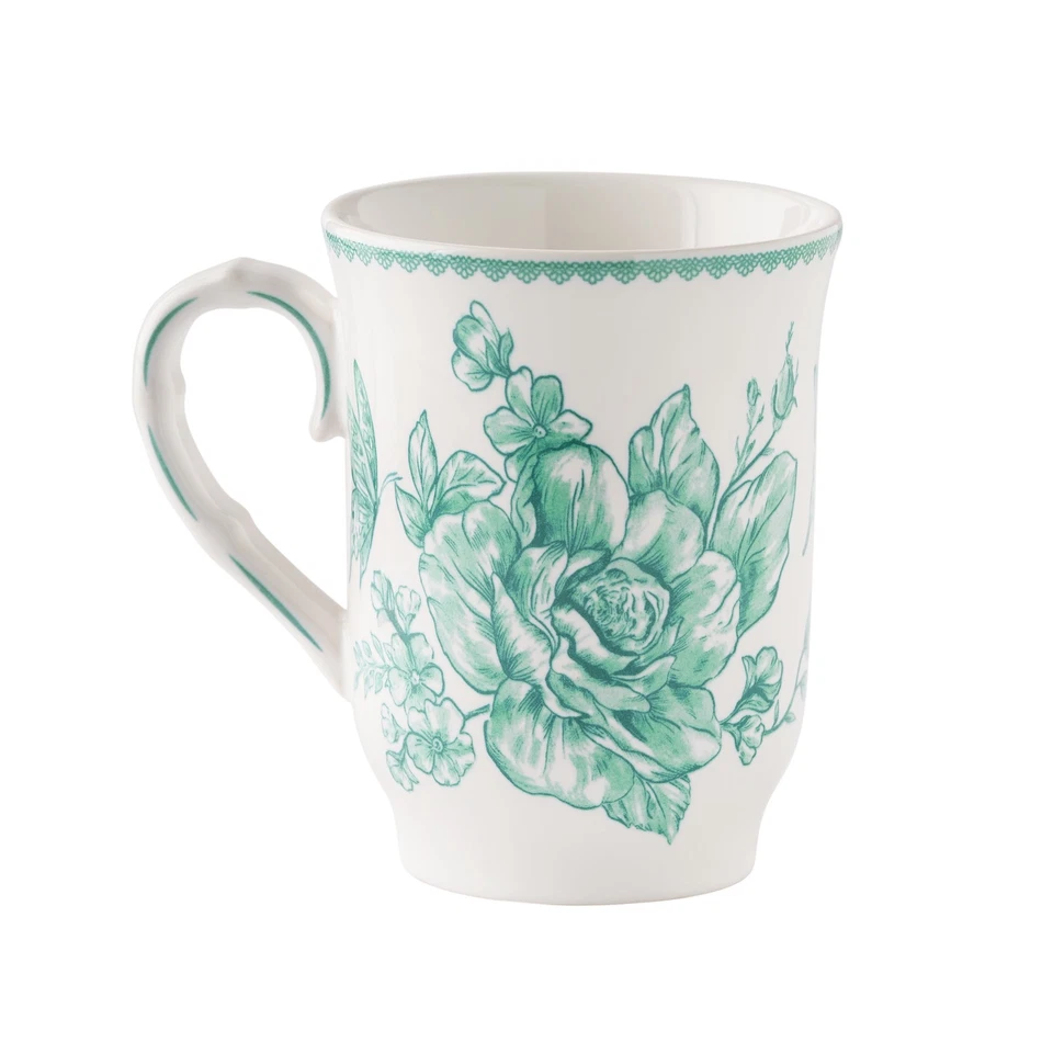 Кружки керамические The Pioneer Woman Agatha 12 унций зеленые набор из 4 штук - Изображение 4 из 4