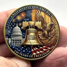*250TH ANNIVERSARY* UNITED STATES OF AMERICA 1776-2026 Commemorative Coin Medal