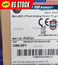New Sealed Allen-Bradley 2080-OF2 Micro800 2 Point Analog Output Plug-In