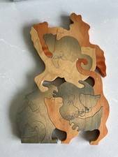 "Climbing Cats" Wooden Puzzle 9 Tall And 6 Wide