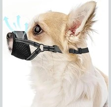 Dog Muzzle - Soft Nylon Breathable Muzzle for Small Dogs Air Mesh  Adjustable