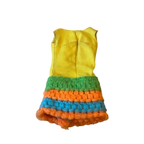 Vintage Barbie Clothes Mod Era Doll Outfit #1454 Loop Scoop Crocheted