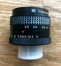 F1.3 CCTV Precision lens, RS 300-423, Manual Iris 8mm-closed, c-mount