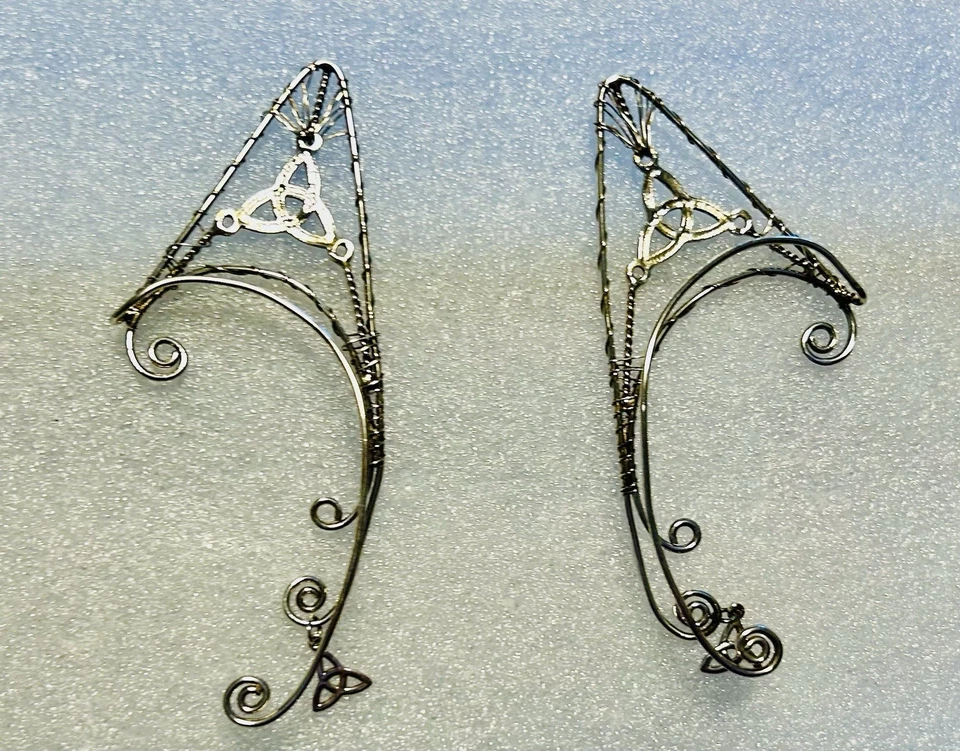 Orejeras de elfo plateadas Foto 3 de 3