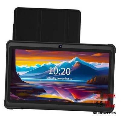 7 Inch Tablet, Quad Core Android 13 OS, 32GB ROM, WiFi, Bluetooth, Dual Black