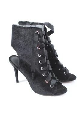 ASOS Sandales à talon haut Dames Sandales à talons hauts T EU 39 noir - Photo 1/4