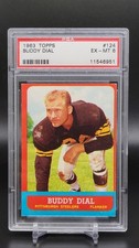 1963 Topps Buddy Dial Pittsburgh Steelers 124 PSA 6