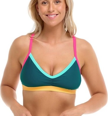 Body Glove Kingfisher Drew E Cup Bikini Top Swimsuit Adjustable Tie Back NWT