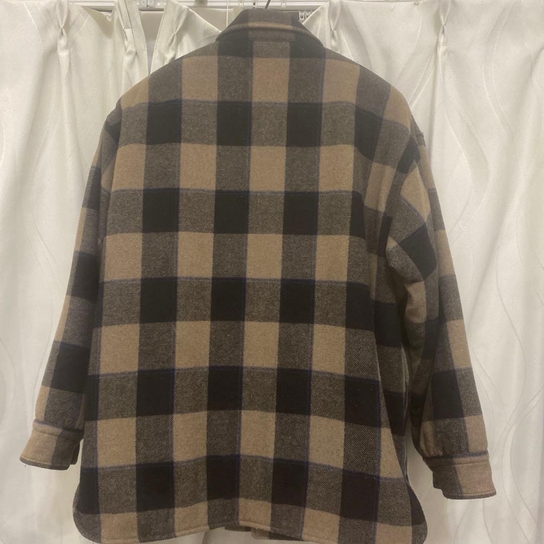 Pendleton Wool Check Pattern CPO Jacket Beige/Bla… - image 3