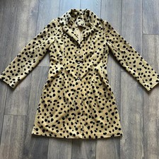 Vintage Leopard Print Coat  Statement Piece  Mob Wife Y2K 90s Style  Size S