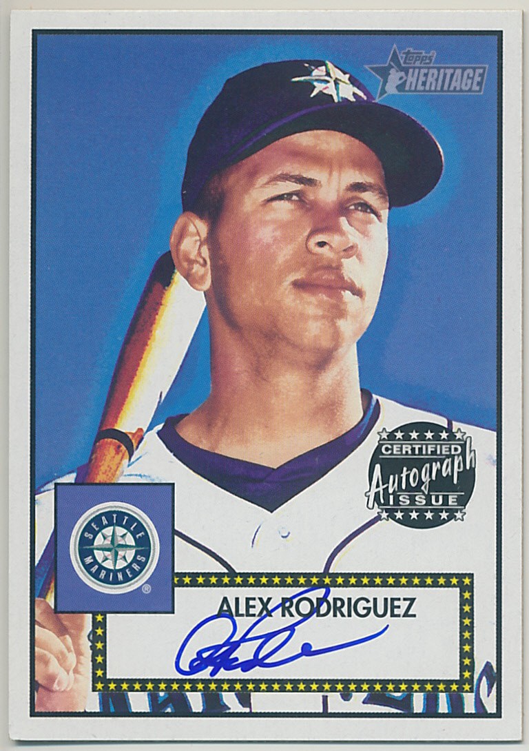 2001 Topps Heritage Real One Autographs Alex Rodriguez Auto - Mariners