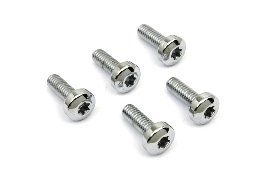 Juego de pernos de disco de freno delantero cromado para Harley Davidson Foto 3 de 4