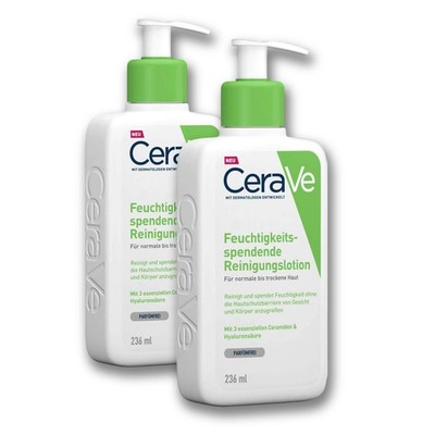 CeraVe Reinigungslotion 2 x 236ml feuchtigkeitsspendend PZN 14017487
