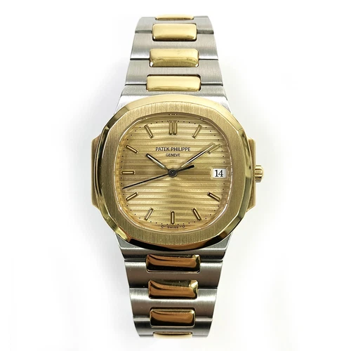 Patek Philippe Nautilus, 3900/1JA, 33mm, Steel & Gold, Gold Dial, Watch Only