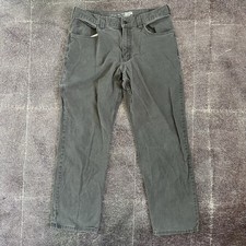 Mens Carhartt Rugged Flex Relaxed Fit Gray Canvas 5 Pocket Work Pants Sz 34 X 30