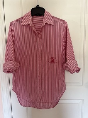 Max&Co. Women Pink Striped Long Sleeve Button-Down Shirt XS