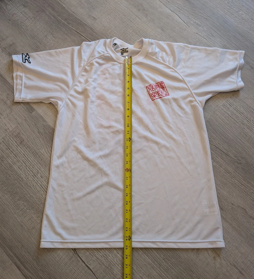 Mizuno Active Performance T-Shirt Mens Size M Crew Neck Short Sleeve White Japan - Image 4 of 4