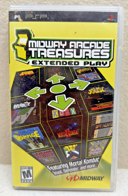 Sony PSP Midway Arcade Treasures: Extended Play 2005 W/Game, Case