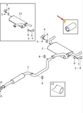 VOLVO V40 Exhaust System End Pipe 31321095 NEW