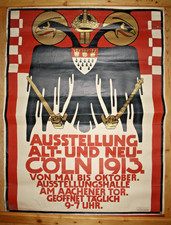 Stary plakat : Wystawa Stary i Nowy- Cöln 1913 - Am Aachener Tor / Kolonia