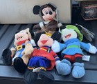 Lot Of 4 Mickey Plush Bean Bag 2000 New W/T Aviator, Frontierland. Millennium — photo 1