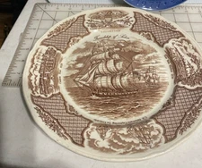 Alfred Meakin Staffordshire-FAIR WINDS-10.5" Plate- Friendship of Salem Vintage*
