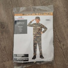 Boys Military Set: Shirt, Pants, Hat Size 10/12 New 