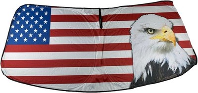 Ford Bronco Usa Patriotic American Eagle Flag Front Windshield Shade 57 X 25