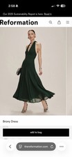 Reformation Briony Dress Green Size 4