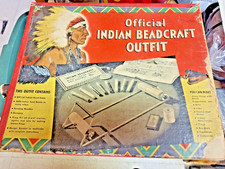 Vintage 1950s Indian Bead craft outfit, national supply -Boy Scouts of America