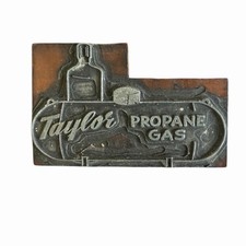Taylor Propane Gas Newspaper Print Block c.1940-1960