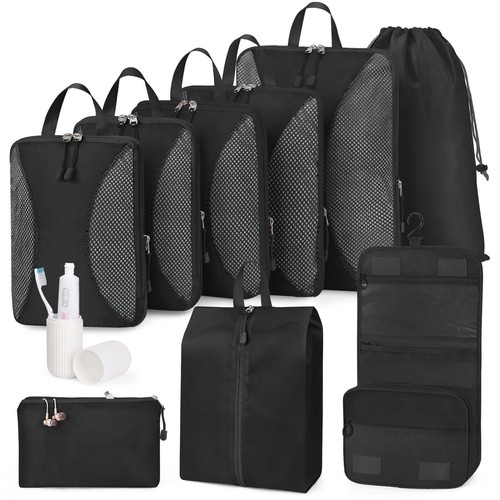 Compression Packing Cubes 10 Sets, Packing Organizers, Extensible ...