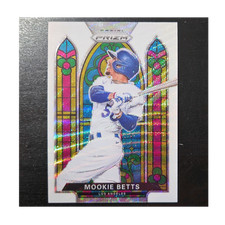 Panini 2021 Prizm Stained Glass Mookie Betts SG-2 White Wave Dodgers MLB