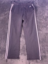adidas Essentials 3-Stripe Women's Fleece Track Pants Navy Blue Size S