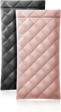 Leather Eyeglass Cases Portable Sunglasses Cases Squeeze Top PU Glasses Pouch Tr