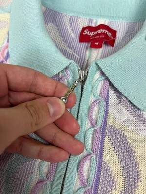 トップス Supreme Abstract Textured Zip Up Polo Spring/Summer 2022 Preview – Supreme